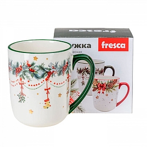 Кружка Fresca Новогодняя BB102530 код 293063 керамическая 500 мл. Изображение - 1