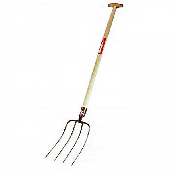 Вилы хозяйственные Forester с деревянным черенком Т-образная ручка