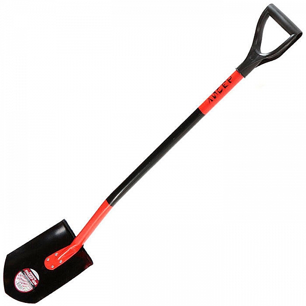 Лопата штыковая Инструм Агро Лидер-ШМ 060103 стальная с металлическим черенком и V-ручкой