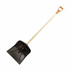 Лопата снеговая Инвет ЛСП-ЧР 22.6-122 пластиковая с черенком V-ручка