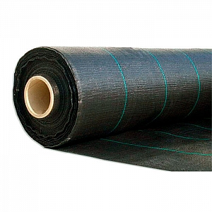 Агроткань из плоских полипропиленовых нитей Agritela черно/зеленый 100 г/м.кв 1.65 м