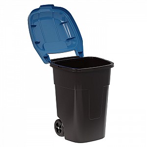 Бак для мусора Альтернатива 65 л на колесах черно-синий. Изображение - 1