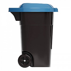 Бак для мусора Альтернатива 65 л на колесах черно-синий. Изображение - 2