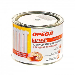 Эмаль для радиаторов отопления Ореол глянцевая белая 0.5 кг