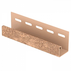 J-планка Ю-Пласт Стоун-хаус Кирпич бежевый