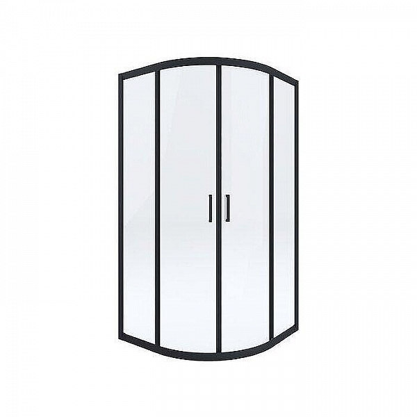 Душевой уголок Deante Funkia KYP_N52K 80*80*185 см полукруглая стекло прозрачное черный профиль