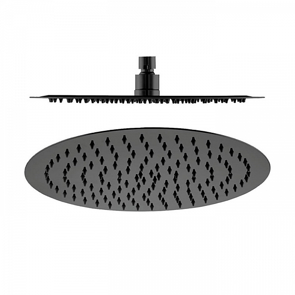 Душевая лейка верхняя Hansen HP46-4C металл круг черная 300*300 мм