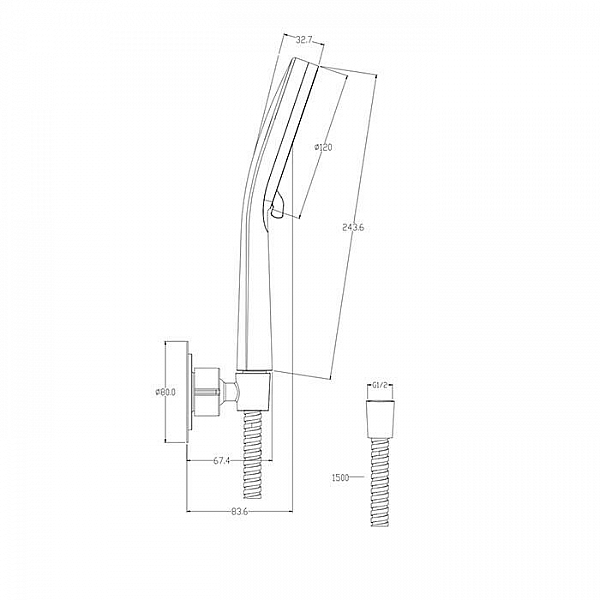 Душевой комплект Cersanit Ferro 64086 круг