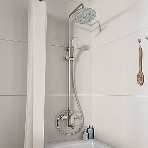 Душевая система Rora Milardo RORSB4FM06 для ванны с верхним душем хром. Изображение - 1