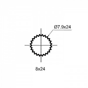 Кран-букса Rubineta Ceramic Cross 664012 8*24. Изображение - 1