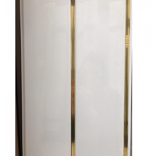 Панель потолочная Ideal Ламини 001-2-G Белый с золотом глянцевый 250*3000 мм