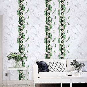 Панель ПВХ Europrofile 652/1 Мрамор белый хлопок фон 250*2500 мм. Изображение - 2