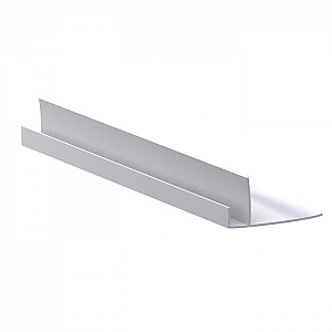 Профиль F-образный Европрофиль белый матовый 3000 мм