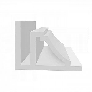 Плинтус потолочный ПВХ Европрофиль с карманом белый 3000 мм. Изображение - 1