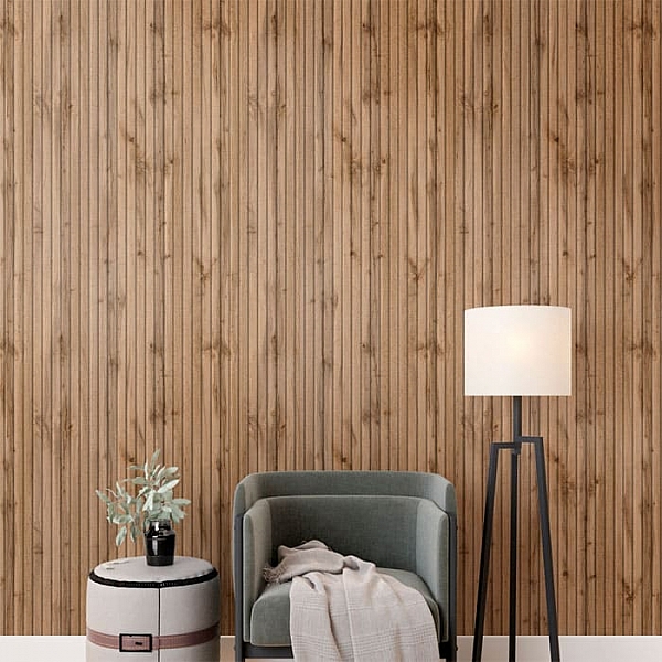 Реечная панель МДФ Stella Beats Light Пекан 16*119*2700 мм