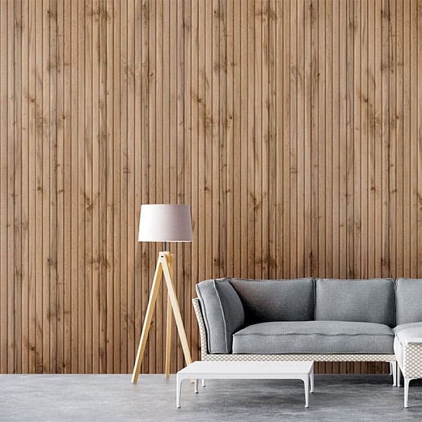 Реечная панель МДФ Stella Beats Light Пекан 16*119*2700 мм