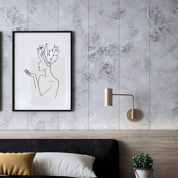 Панель МДФ Stella Classic Premium Бетон Аляска 6*200*2700 мм