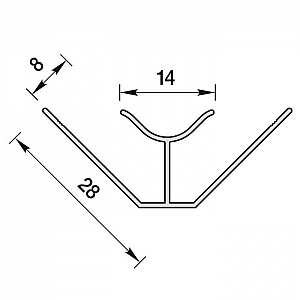 Профиль внутренний ПВХ Ideal Ламини 551 Цемент 2700 мм. Изображение - 1