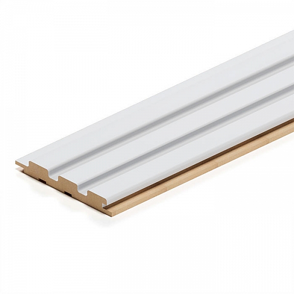 Реечная панель МДФ Stella Beats Standart Белый 16*119*2700 мм