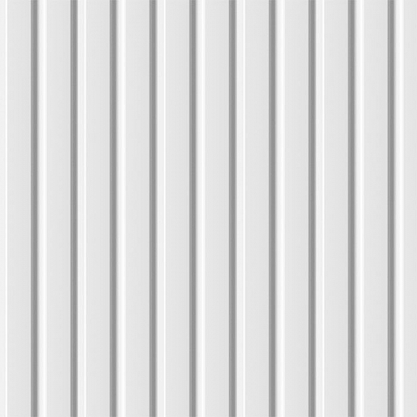 Реечная панель МДФ Stella Beats Standart Белый 16*119*2700 мм