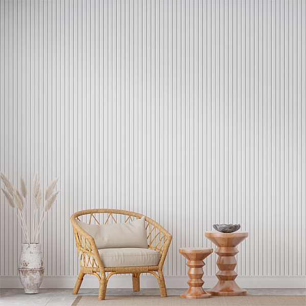 Реечная панель МДФ Stella Beats Standart Белый 16*119*2700 мм