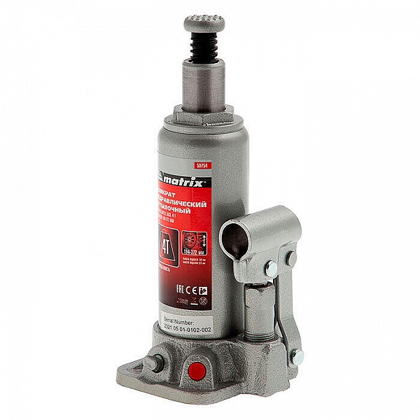 Домкрат Matrix 50754 гидравлический бутылочный 4 т