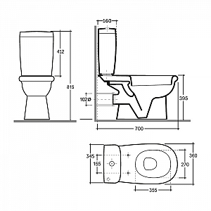 Компакт-унитаз Керамин Ареццо МС Инкоэр. Изображение - 6
