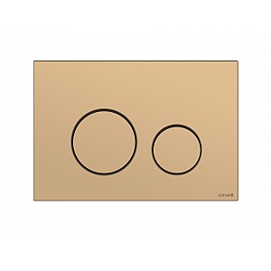 Кнопка Cersanit Twins 63524 для инсталляции пластик золото матовое