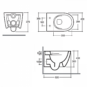 Унитаз подвесной Керамин Трент R безободковый сиденье Slim с микролифтом. Изображение - 3