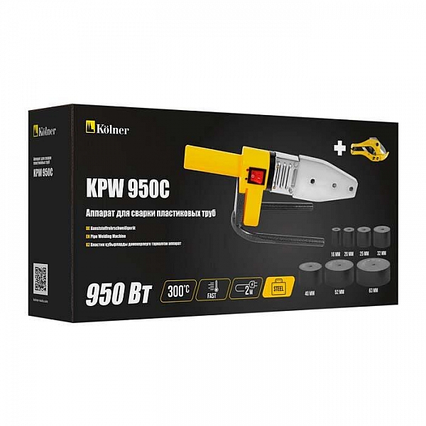 Аппарат для сварки пластиковых труб Kolner KPW 950C 8031900084