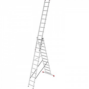 Лестница трехсекционная Новая высота 2230312 серия NV223 3*12 ступеней 7.86 м