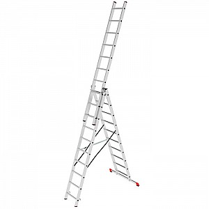 Лестница трехсекционная Новая высота 2230310 серия NV223 3*10 ступеней 6.3 м