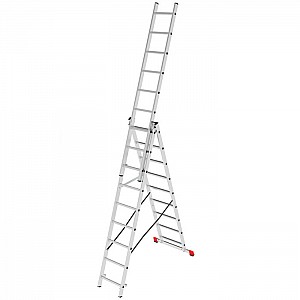 Лестница трехсекционная Новая высота 2230309 серия NV223 3*9 ступеней 5.51 м