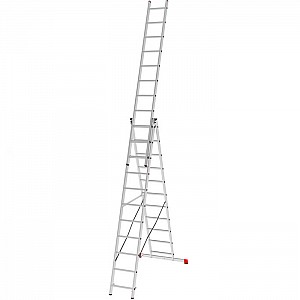 Лестница трехсекционная Новая высота 2230311 серия NV223 3*11 ступеней 7.08 м