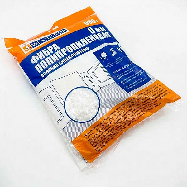 Фибра полипропиленовая 4Walls 6 мм 600 г