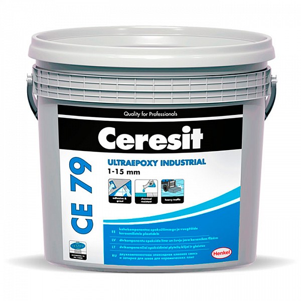 Фуга эпоксидная Ceresit CE 79 двухкомпонентная химически стойкая №716 графит 5 кг