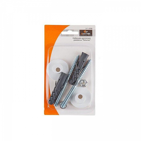 Набор креплений для умывальника Симтек 571008 в блистере Тюльпан 8*100 мм