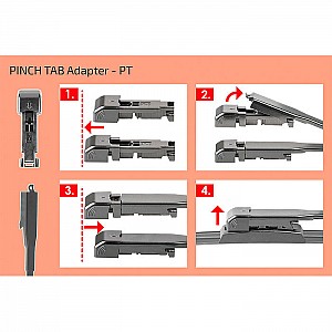 Адаптер для щетки стеклоочистителя Alca Pinch Tab 300/32 2 шт. Изображение - 1