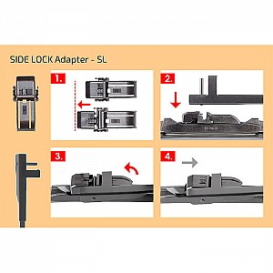 Адаптер для щетки стеклоочистителя Alca Side Lock 300/12 2 шт. Изображение - 1