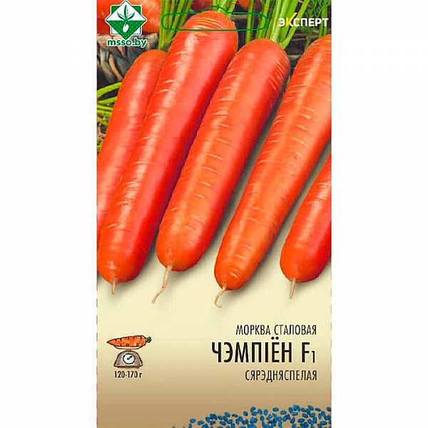 Морковь Чемпион F1 столовая Эксперт МинскСортСемОвощ 0.3 г