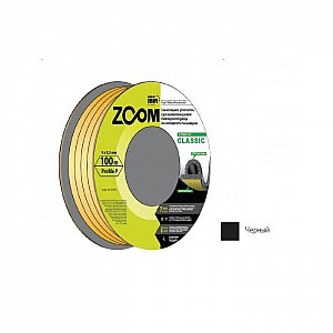 Уплотнитель Zoom Industrial Classic P самоклеящийся черный 9*5.5 мм