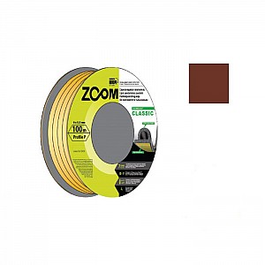 Уплотнитель Zoom Industrial Classic P самоклеящийся коричневый 9*5.5 мм