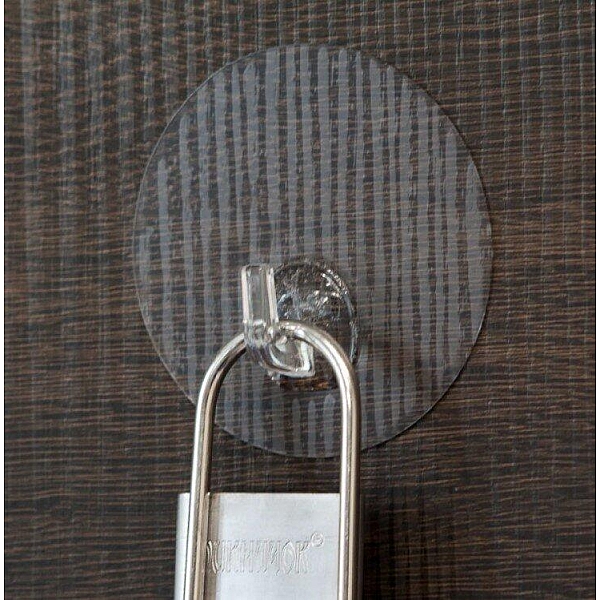 Суперкрючок прозрачный самоклеящийся Aviora 302-170 1 шт 8*8 см