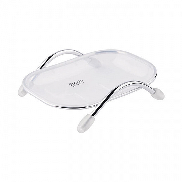 Мыльница Potato P208-1 пластик белая