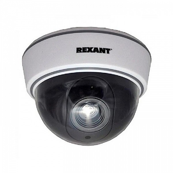 Муляж камеры видеонаблюдения Rexant 45-0210 внутренней купольная белая