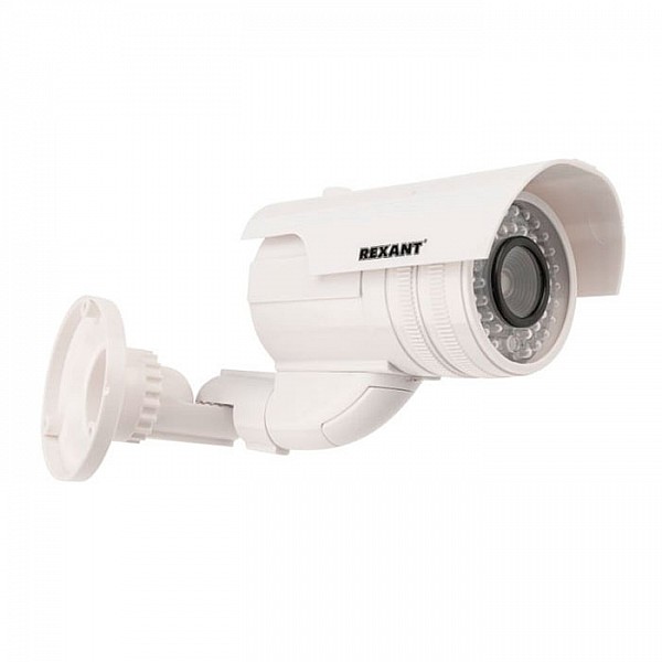 Муляж камеры видеонаблюдения Rexant 45-0240 уличной цилиндрическая белая