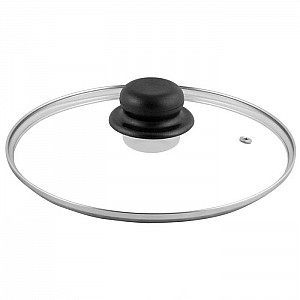Крышка стеклянная Appetite ZHI26GP металлический обод пластиковая кнопка 26 см