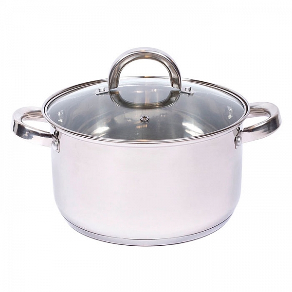 Кастрюля Home Line GS-01211-20CA-2 код 200924 металлическая со стеклянной крышкой 3.3 л