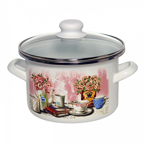 Кастрюля Сантэкс Чаепитие 1-2225112(Бл)Бл цилиндрическая 2.5 л