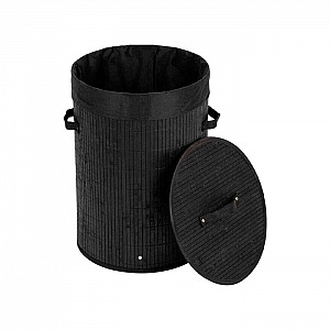 Корзина для белья Рыжий Кот BLB-01-B бамбук черный 46.8 л